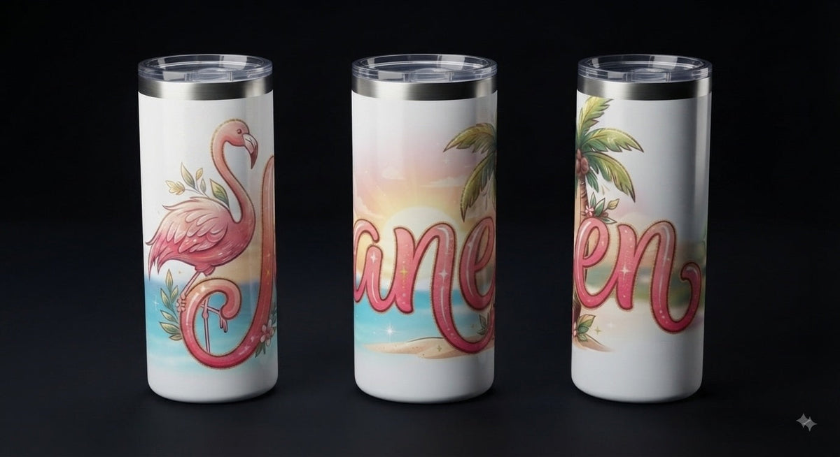 Something Neat by Nat Tumblers with double-wall insulation and leak-resistant lid for hot and cold drinks