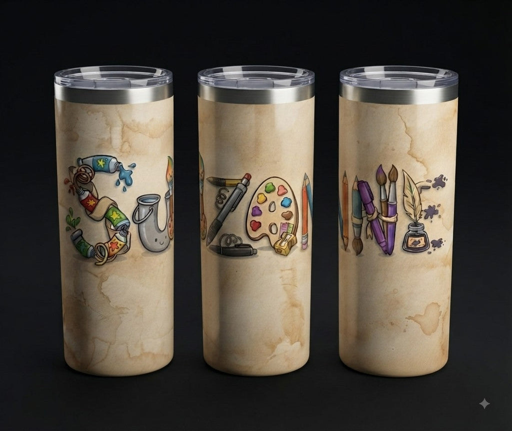Something Neat by Nat Tumblers double-wall insulated travel cups with leak-resistant lids for coffee and cold drinks