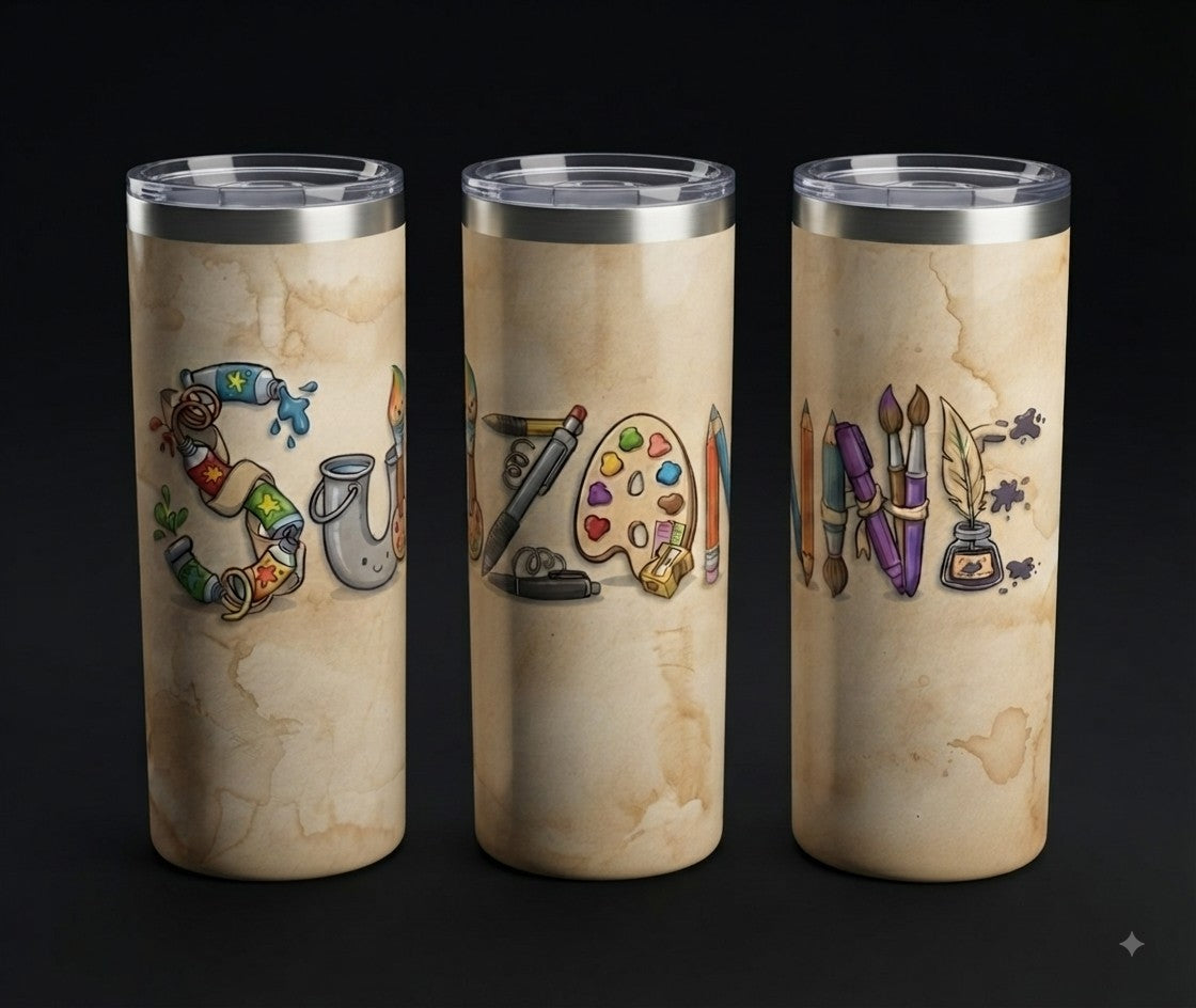 Something Neat by Nat Tumblers double-wall insulated travel cups with leak-resistant lids for coffee and cold drinks